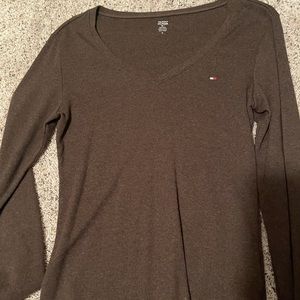 Tommy Hilfiger brown vneck